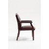 TiramisuBest Leather Reception Guest Chair,Ergonomic Mid-Back Executive Side Chair with Padded Seat for Office, Meeting, or Waiting, Black - 3 of 4