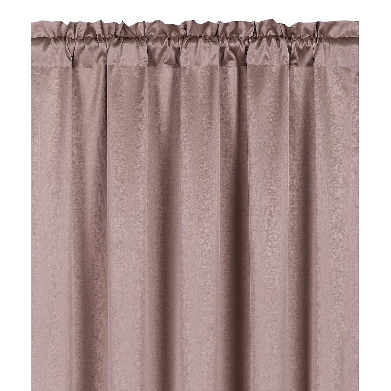 Kate Aurora Basic Faux Silk Rod Pocket Shimmery Sheer Single Window Curtain Panel, 2 of 6