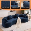 110'' Curved Modular Sofa Sectional Sleeper, High-Density Foam Chenille Couch for Living Room Apartment, No Assembly-3irtyhousy - 3 of 4