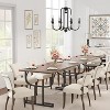71 Inch Large Rectangular Dining Table for 4-6 People, Iron Wine Glass Legs, Elegant Contemporary Design, Dining Room Furniture for Apartments - 4 of 4