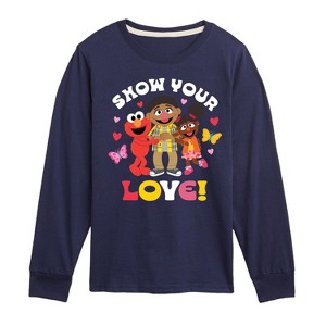 Boys' - Sesame Street - Show Your Love Long Sleeve Graphic T-Shirt - 1 of 3