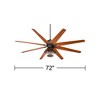 72" Casa Vieja Predator Rustic Farmhouse Indoor Outdoor Ceiling Fan with LED Light English Bronze Cherry Hammered Glass Damp Rated for Patio Exterior - 4 of 4