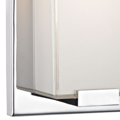 Midtown Minimalist Chrome Sconce with Paint White Glass Shade