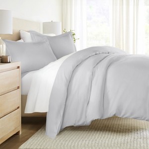3 Piece Brushed Cotton Duvet Cover Set - Washed for Extra Softness - 100% Long Staple Sateen Weave Cotton - Becky Cameron - 1 of 4