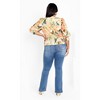 Women's Plus Size Ariella Faux Button V Neck Print Top - miami | CITY CHIC - 4 of 4