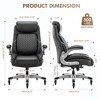 Ergonomic  Office Desk Chair, High Back Executive Chair with Lumbar Support for Home, Office- Black - 2 of 4