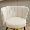 NicBex 25.2"Swivel Bar Stools Counter Height,Set of 2,Modern Counter Stools,360° Swivel Upholstered Chairs,Chic Velvet Chairs for Kitchen - 2 of 4