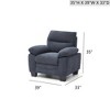 Chenille Upholstered Chair with Removable Back, Pillow-Top Arm Cushions and Foam-Encased Coil Spring Seating - 2 of 4