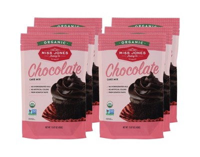 Miss Jones Baking Co. Organic Chocolate Cake Mix - Case of 6/15.87 oz