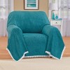 Collections Etc Chenille Lace Border Furniture Throw - 2 of 3