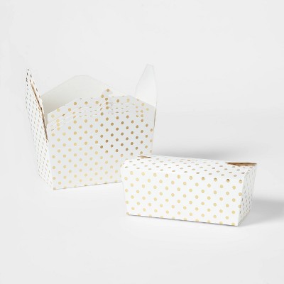 5ct Dot Rectangle Takeout Gift Box Gold - Wondershop™