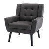 NicBex Modern Soft Accent Chair Wood Frame Ergonomics Lounge Chair Modern Reading Chair Comfy Chair for Living Room, Blue - 4 of 4