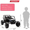 24V Kids Ride-On UTV Car with Remote Control, Spring Suspension, LED Lights, Music & USB, Metal Frame Battery Powered Electric Vehicle Toy - 2 of 4