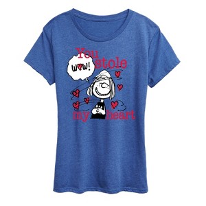 Women's - Peanuts - Patty Stole My Heart Short Sleeve Graphic T-Shirt - 1 of 4