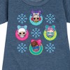 Girls' - Lol Surprise! - Snowflake Wreath Graphic Short Sleeve Fleece Dress - 2 of 4