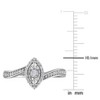 EVERLY JEWELRY | Sterling Silver 1/4 CT TW Diamond Halo Twist Ring - 4 of 4
