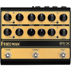 Friedman IR-X Dual-Tube Preamp DI+IR Dual-Channel 12AX7 Tubes Effects Pedal Black - 1 of 4