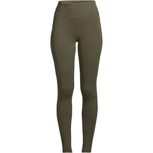 Lands' End Women's Petite Active High Rise Compression Slimming Pocket  Leggings - X-Small - Forest Moss