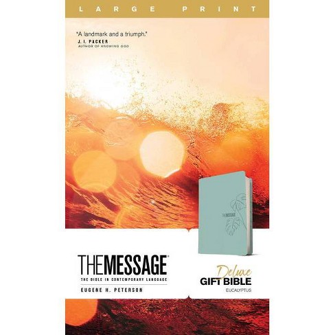 The Message Deluxe Gift Bible, Large Print (leather-look, Teal ...