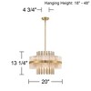 Possini Euro Design Jenna Soft Gold Chandelier 20" Wide Modern 2-Tier Clear Crystals 8-Light Fixture for Dining Room House Foyer - 4 of 4