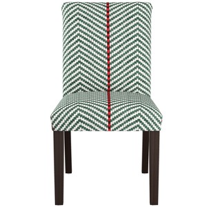 Dining Chair Broken Twill Evergreen Lga - Skyline Furniture, Broken Twill Green Lga