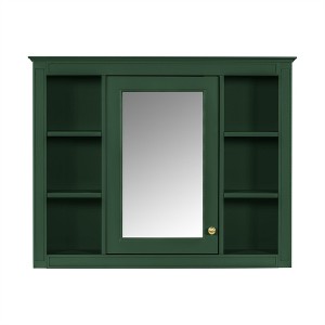 Dronkon Wall-Mounted Medicine Cabinet with Mirror & 6 Adjustable Shelves, Modern Bathroom Storage Cabinet, Not Including Vanity - 1 of 4