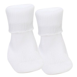 Sophia’s Ribbed Fold Over Cuff Crew Socks for 18" Dolls, White - 1 of 4