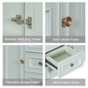 30" Bathroom Vanity Cabinet With Ceramic Basin Wall Mounted Bathroom Vanity With 3 Drawers 1 Storage Cabinet, Green - 2 of 4