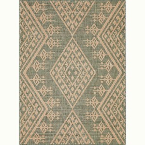 Well Woven Cascade Indoor OutdoorFlat Weave Pile Diamond Medallion Area Rug - 1 of 4
