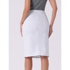 INSPIRE CHIC Women's High Waist Split Hem Casual Denim Pencil Skirt - 4 of 4