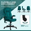 TiramisuBest 6-Point Vibrating Heat Massage Office Chair, Reclining, Padded Armrests, Remote, Dark Green Polyester - 2 of 4