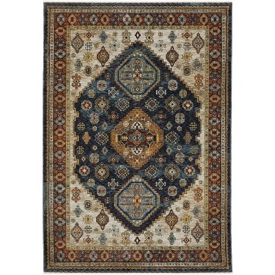 Oriental Weavers Aberdeen 005W1 Blue/ Multi Indoor Area Rug - 6'7" x 9'6"