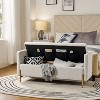 Arrigo Upholstered Flip Top Storage Bench with Arms ART OF LIVING DESIGNS - 3 of 4