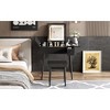27.9'' Black Makeup Vanity Desk with Flip Top Mirror and LED Light, Dressing Table with Charging Station - 3 of 4