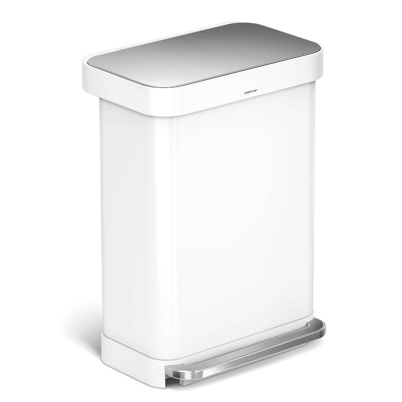 simplehuman 55L Rectangular Step Trash Can with Liner Pocket, 2 of 7