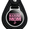 Marine Mom Black Leather Keychain - 3 of 4