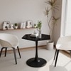 Vynxaria Dining Tables - 31.50" Hexagonal Coffee Table with Black Marble Print for Modern Living - 3 of 4