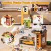 Skirfy Pretend Play Store with Scanner and Calculator, Coffee Machine, Credit Card, Paly Money, Play Food for Toddlers - 4 of 4
