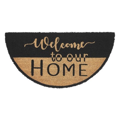 Welcome To Our Home Coir Rug Half Circle 16.5x33 VHC Brands