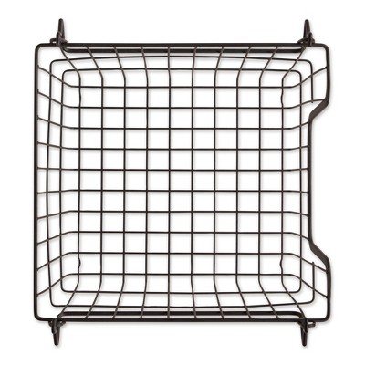 Small Black Metal Wire Mesh Stackable Storage Basket
