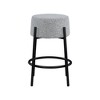 Meridian Furniture,Avalon Grey Boucle Fabric Counter Stool - 2 of 4