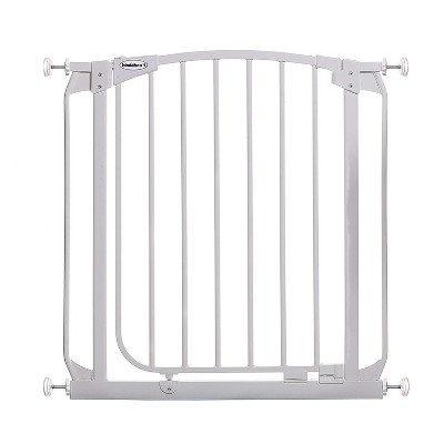 Bindaboo B1101 28 to 32 Inch Tall Expanding Swing Close Wall to Wall Baby and Pet Safety Gate for Doors, Stairs, and Hallways, White