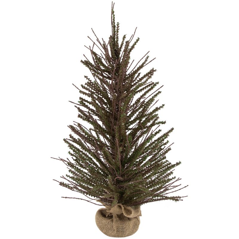 Northlight 2' Unlit Artificial Christmas Tree Warsaw Twig in Burlap Base, 1 of 6