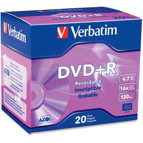 Verbatim Azo Dvd R 4 7gb 16x With Branded Surface pk Slim Case 2 Hour Maximum Recording Time Target