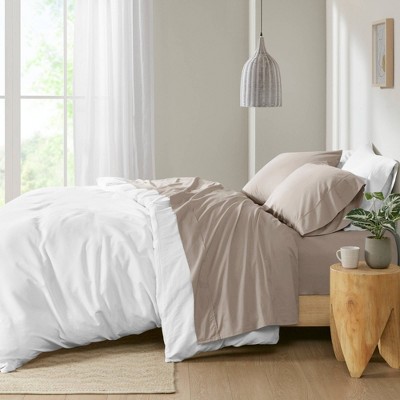 200 Thread Count Cotton Peached Percale Sheet Set