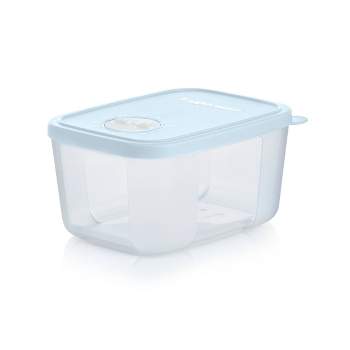 Tupperware Heritage 3pc (5.25c, 8c, 11.75c) Plastic Food Storage Container  Set Blue