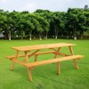 PAGED Patio Dining Set Wood Outdoor Table and Chairs All Weather Use for Outdoor, Garden, Poolside, Yard - 4 of 4