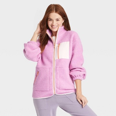 Women's Sherpa Jacket - Universal Thread™ Purple XXL