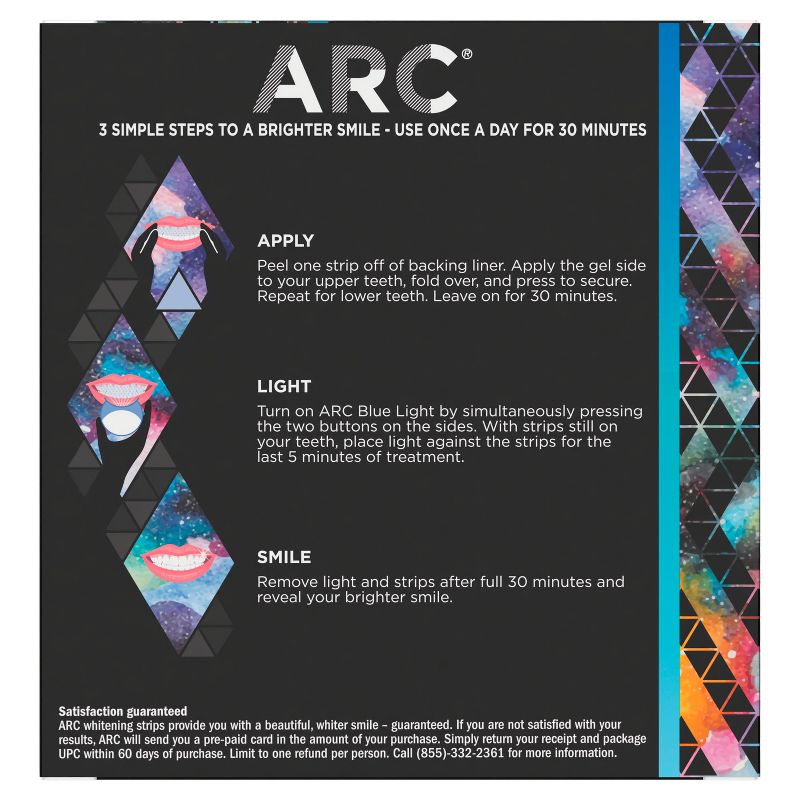 ARC Blue Light Teeth Whitening Kit, 1 Blue Light + 14 Treatments, 3 of 20