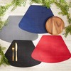DII PVC Solid Round Table Placemat Set 6 Piece, Tango Red, 13x18.75" - 3 of 3
